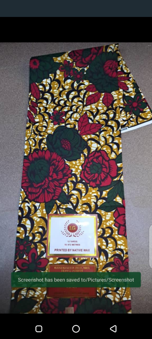 Flowered medium ankara fabric
