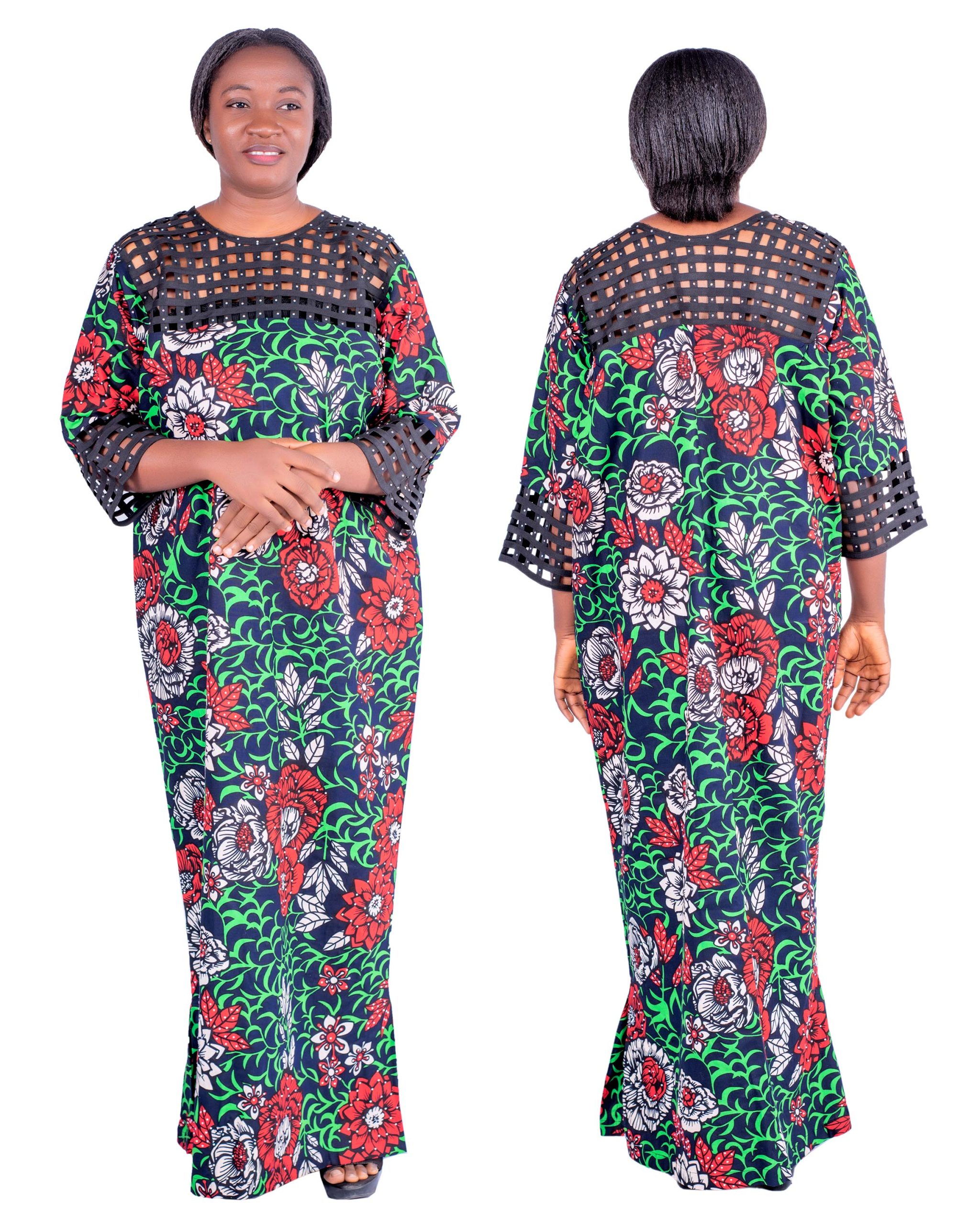 Stoned flowered gown